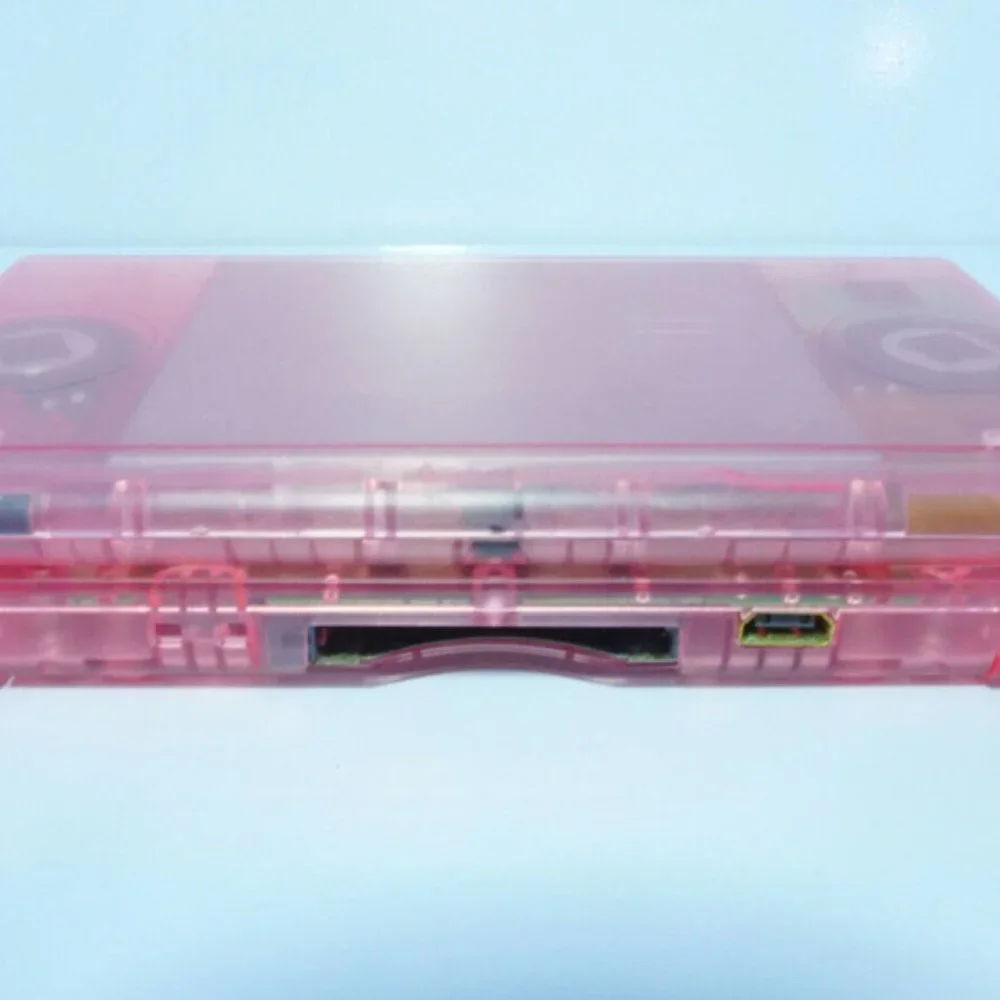 Nintendo DS Lite Transparent Clear Cherry Pink Handheld System with Charger